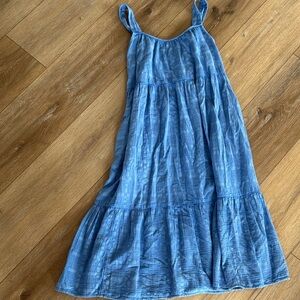Blue Tiered Sundress - Lightweight Summer Dress